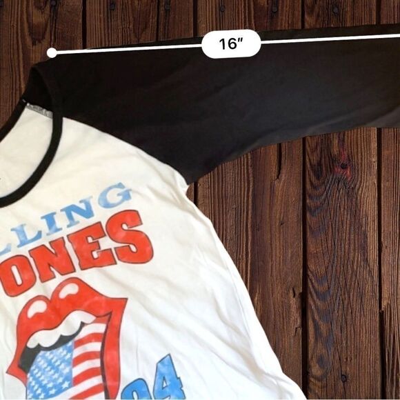 Rolling Stones Womens Medium 1994 Voodoo Lounge Tour Baseball-Style Tee • Raglan - Picture 10 of 13